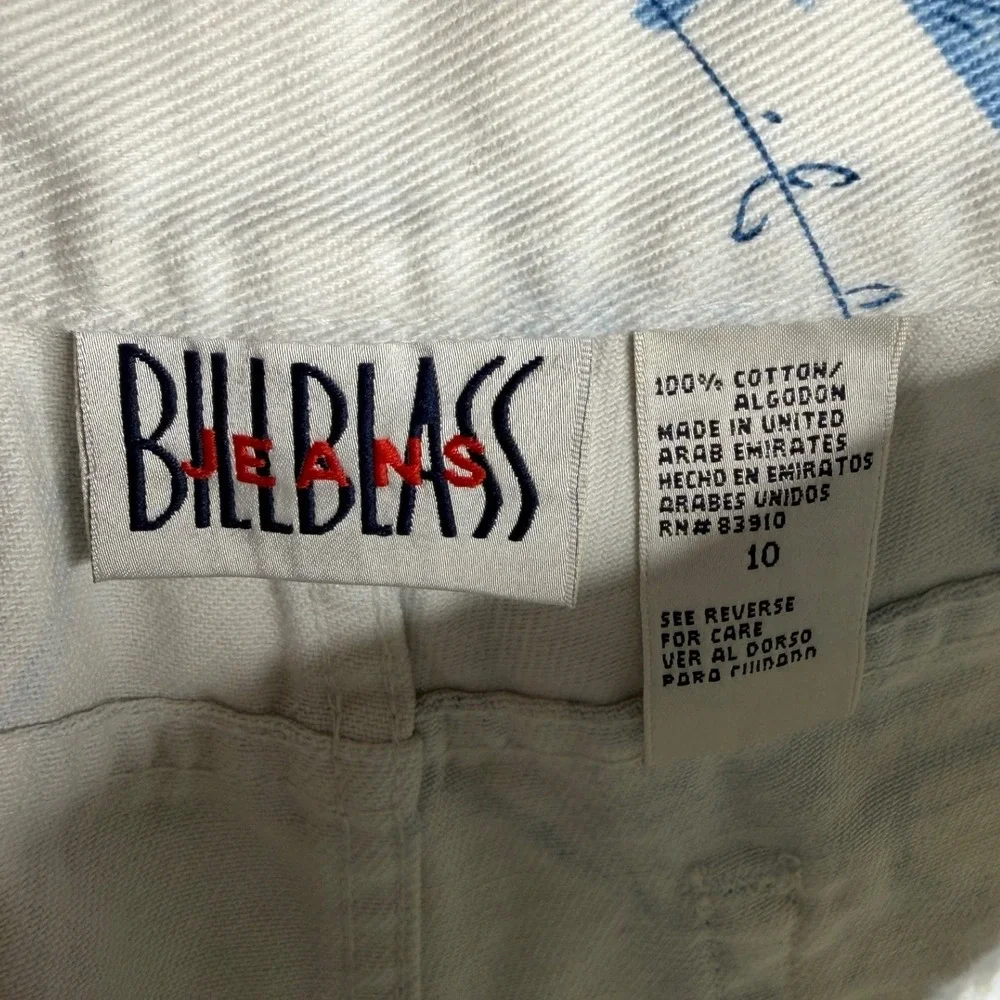 New Bill Blass Vintage Floral/Butterfly Print Hi Rise‎ Shorts size 10 Blue/White